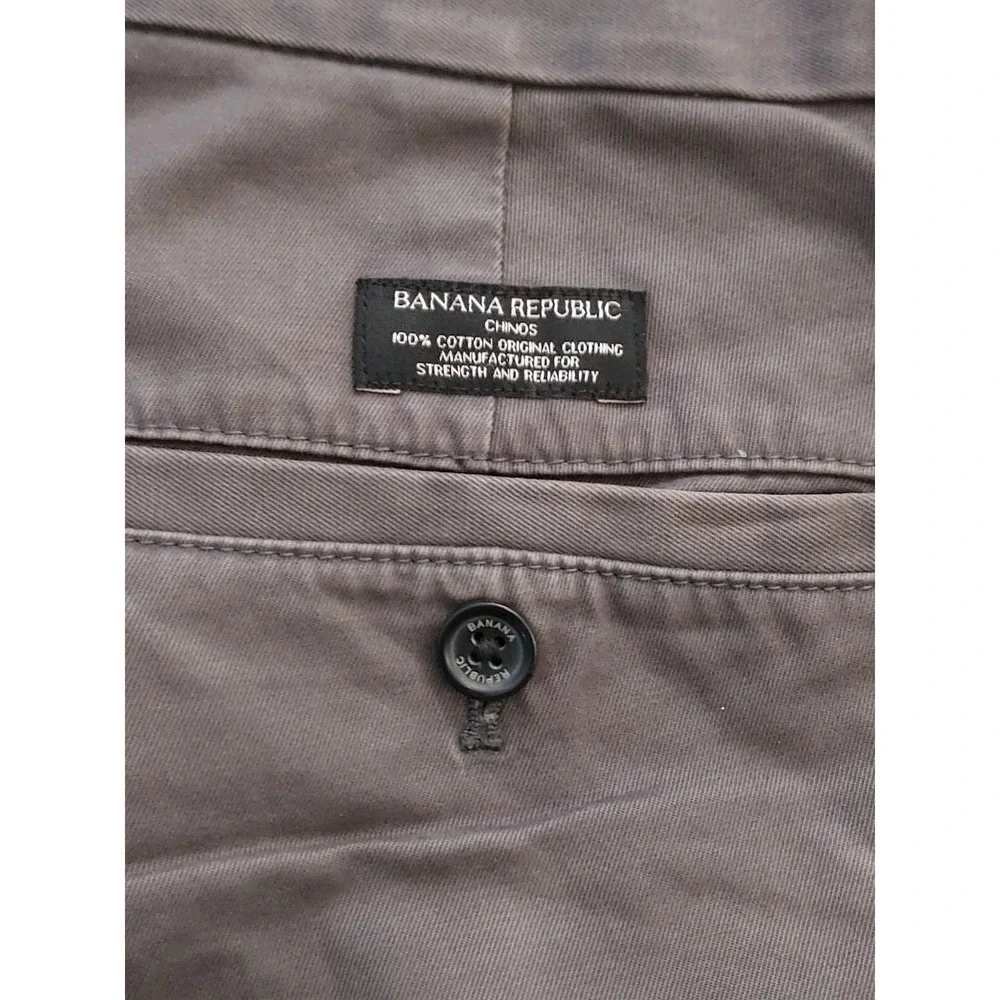 Men's‎ Banana Republic Aiden Chino Slim 30x32 Gray Pants Preppy Classic